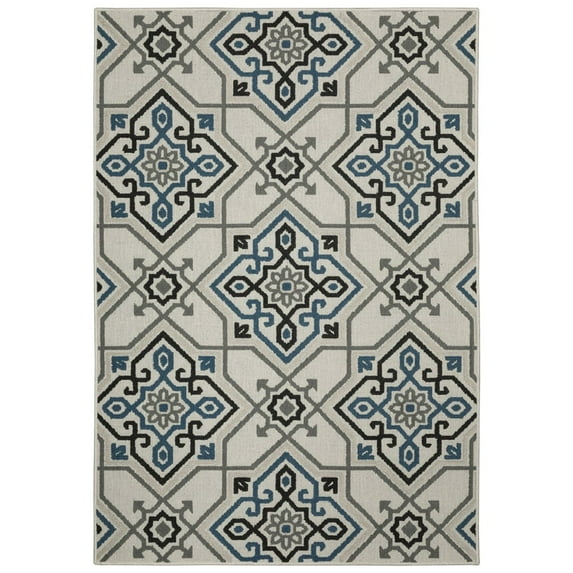 Oriental Weavers Torrey Area Rug 004Y1 Beige Diagonal Pointed 5' 3" x 7' 3" Rectangle