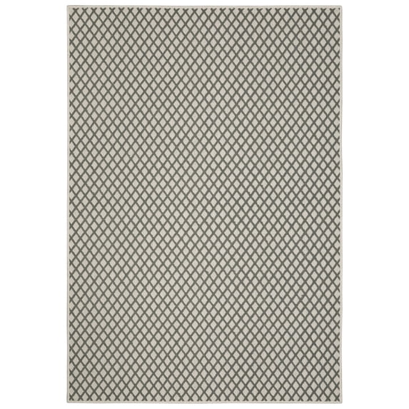 Oriental Weavers Torrey Area Rug 501H1 Beige Crosshatch Diagonals 6' 7" x 9' 2" Rectangle