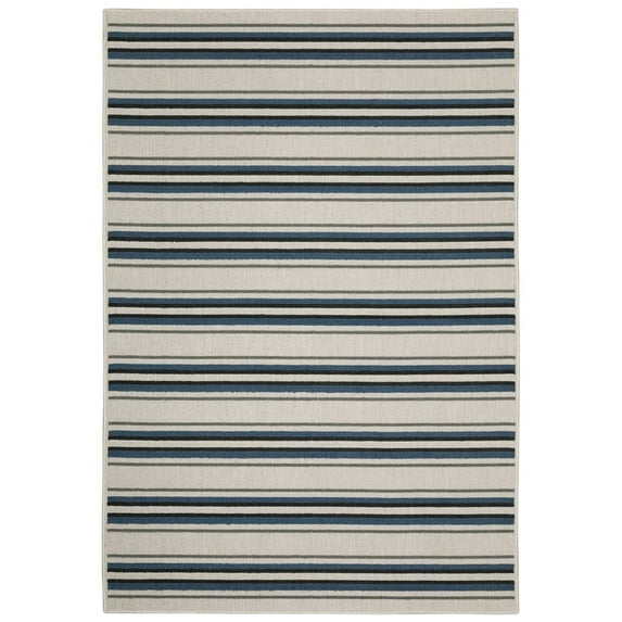 Oriental Weavers Torrey Area Rug 5571Y Beige Contrasted Banded 6' 7" x 9' 2" Rectangle