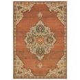 thumbnail image 1 of Sphinx Toscana Area Rug 9568B Orange Medallion Garland 5' 3" x  7' 6" Rectangle, 1 of 3