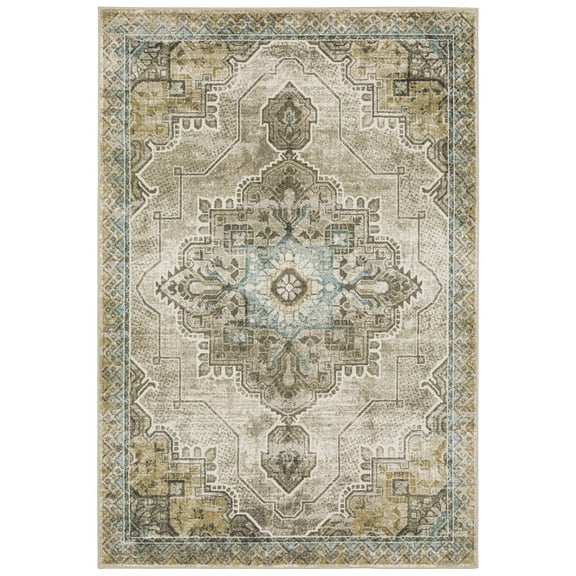 Oriental Weavers Venice Area Rug 1104W Grey Faded Lines 2' 3" x 7' 6" Rectangle