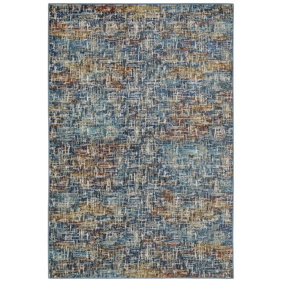 Oriental Weavers Venice Area Rug 5573X Blue Static Vintage 6' 7" x 9' 2" Rectangle