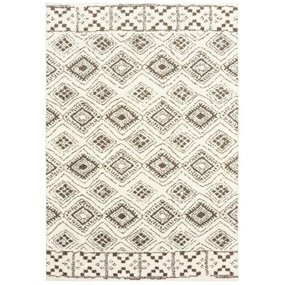 Oriental Weavers Verona Area Rug 1330W Ivory Diamond Angled 2' x 3' Rectangle