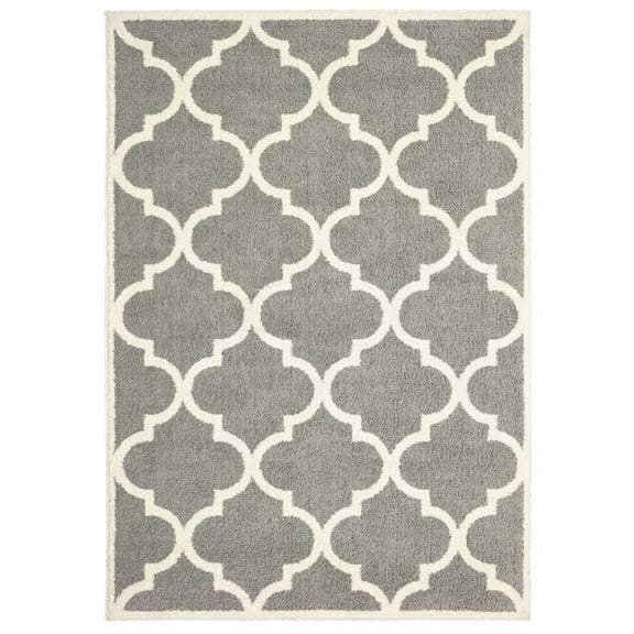 Oriental Weavers Verona Area Rug 529H6 Grey Angled Ogee 5' 3" x 7' 6" Rectangle