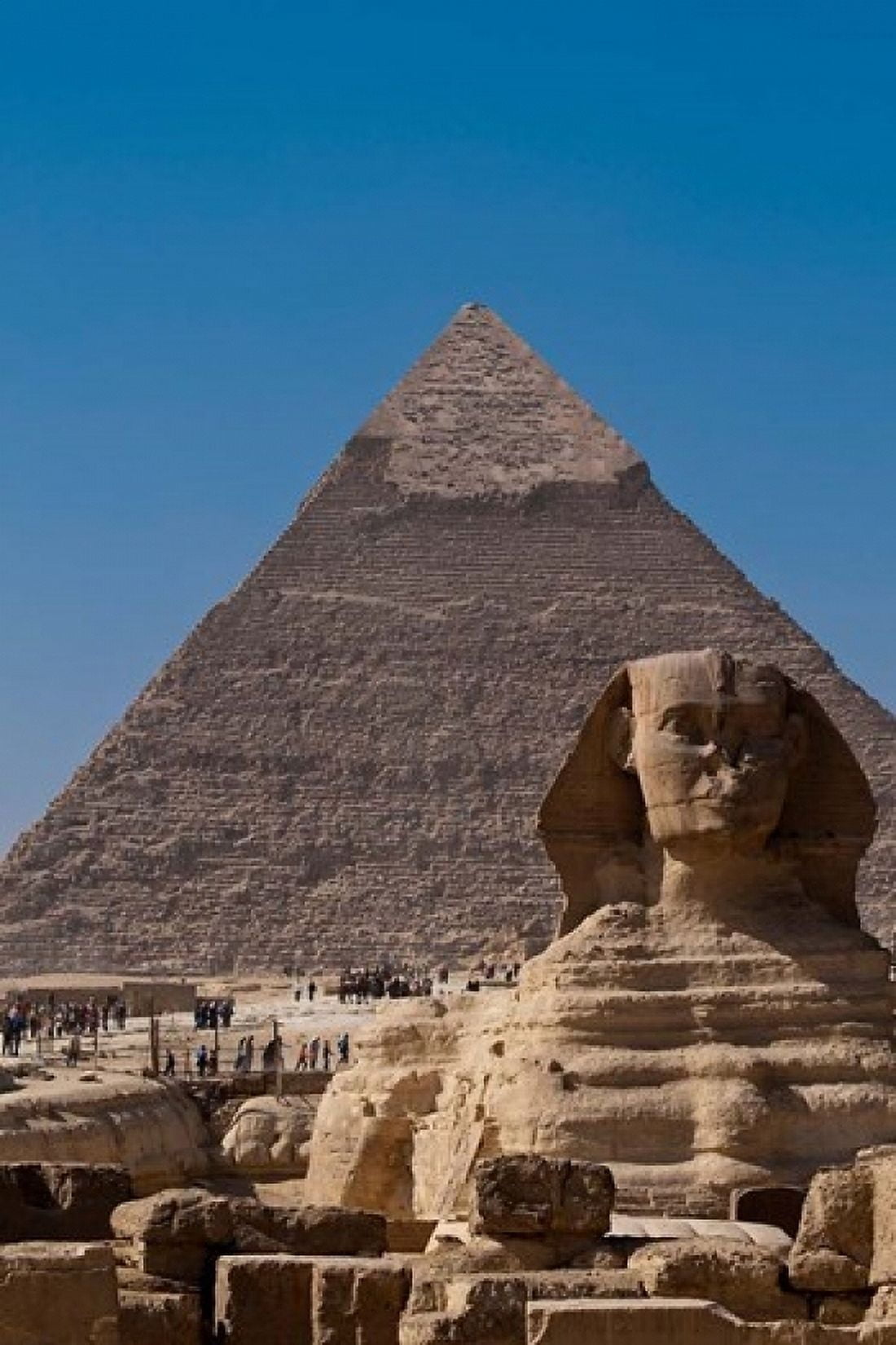 Sphinx and Pyramid Giza Egypt Canvas Art - Michael DeFreitas DanitaDelimont (24 x 36)