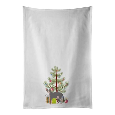 Sphynx #2 Cat Merry Christmas White Kitchen Towel Set of 2 19 in x 28 in
