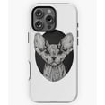 thumbnail image 1 of Sphynx Cat Dark Art B&W Drawing Phone Case for iPhone 16 15 14 13 12 11 Pro Max, 1 of 2