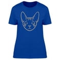 thumbnail image 1 of Sphynx Cat Head Silhouette T-Shirt Women -Image by Shutterstock, Female Medium, 1 of 2