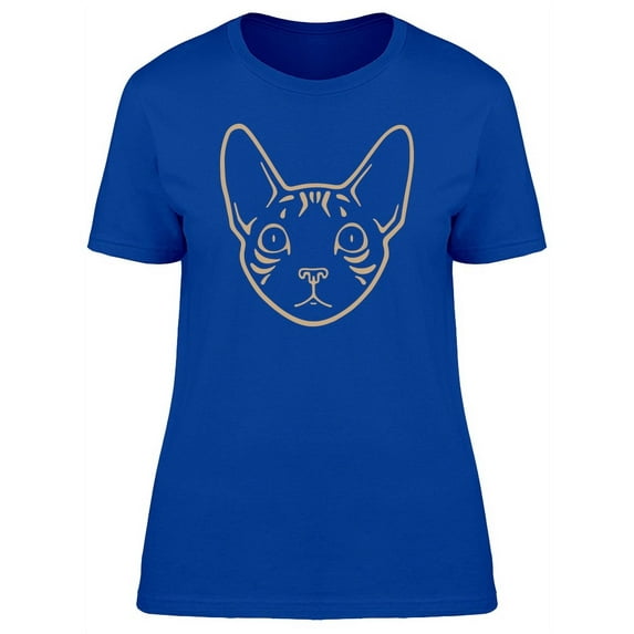 Sphynx Cat Head Silhouette T-Shirt Women -Image by Shutterstock, Female Medium