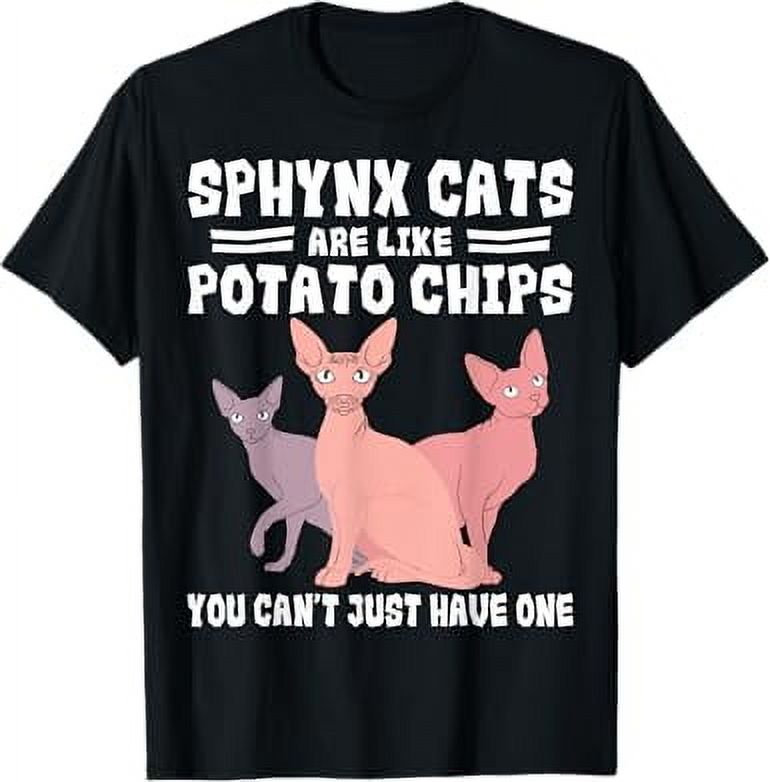 Sphynx Cat Potato Chips Lover Breeder Pet Owner TShirt