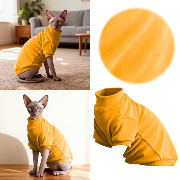 Sphynx Cat Turtleneck Sweater Soft Warm Winter Pullover Apparel For Hairless Feline Indoor And Outdoor Fashion Wear
