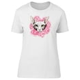 thumbnail image 1 of Sphynx Cat With Roses T-Shirt Women -Image by Shutterstock, Female Small, 1 of 4