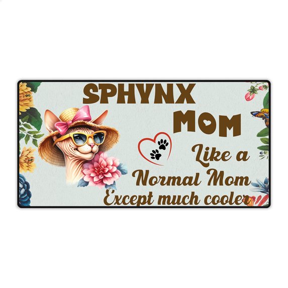 Sphynx Mom Like a Normal Mom Except Much Cooler Happy Mother's Day Desk Mat Full Keyboard Mouse Pad Cat Lover Kitten Owner Gifts Idea Large Mousepad - 02004
