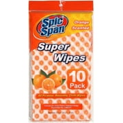 Spic And Span All Purpose Reusable Super Cloth Wipes, Orange Scented 10 Each