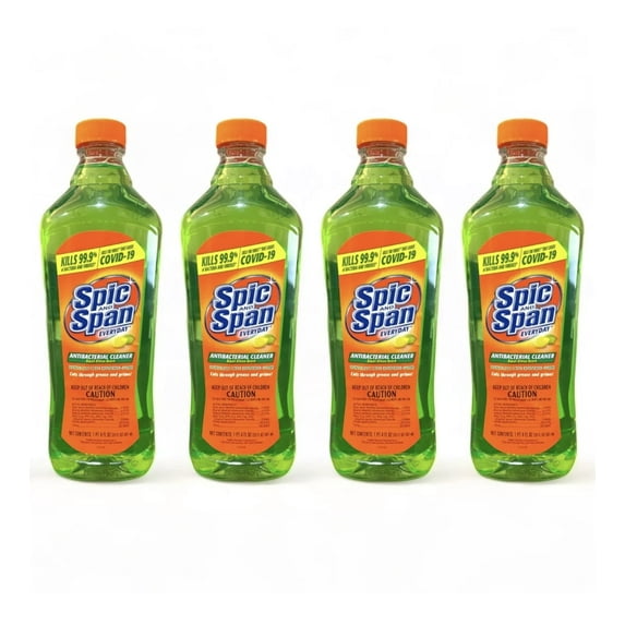 Spic And Span Citrus Scent Everyday Multipurpose Liquid Cleaner, Antibacterial Multi-Surface Floor Cleaner, Fresh Citrus Scent, 20oz, ( 4 Pack )
