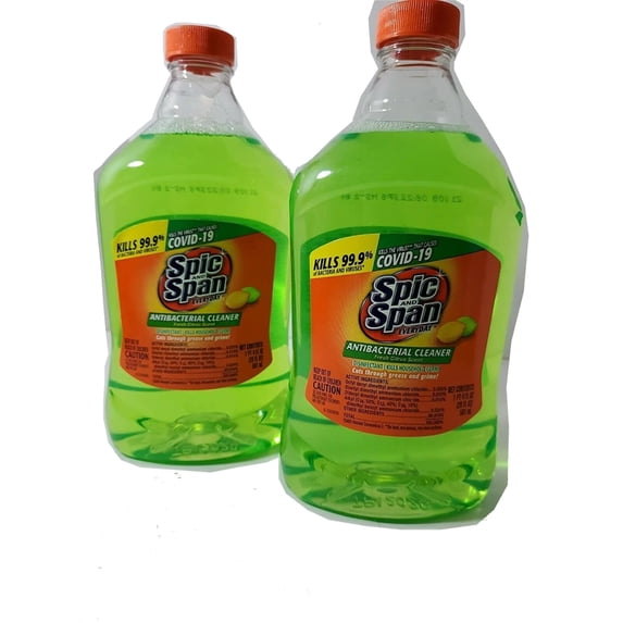 Spic And Span Everyday Multipurpose Liquid Cleaner, Dilutable Antibacterial Multi-Surface Floor Cleaner, Fresh Citrus Scent, 20 FL OZ, 2-pk