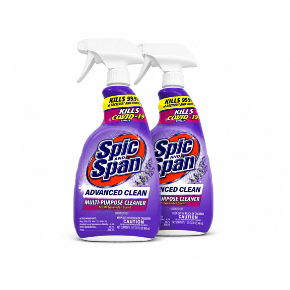 Spic & Span Advanced Clean Multi-Purpose Cleaner Spray, Lavender Scent, 32 fl oz 2 Pack