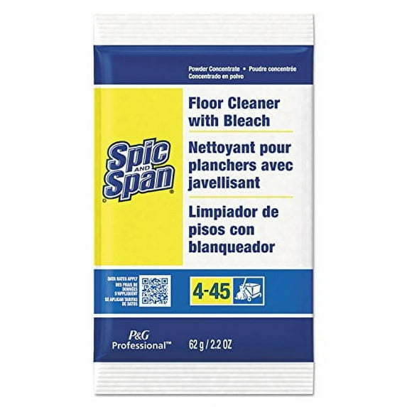 Spic and Span 02010 Powder Floor Cleaner with Bleach, 2.2 ounces (Case of 45)