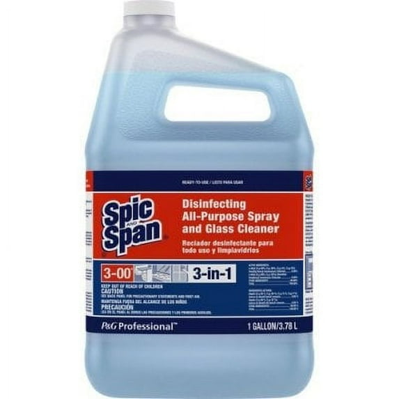 Spic and Span 3-in-1 All-Purpose Glass Cleaner Spray - 128 fl oz (4 quart) - Fresh Scent - 1 Each - Light Blue