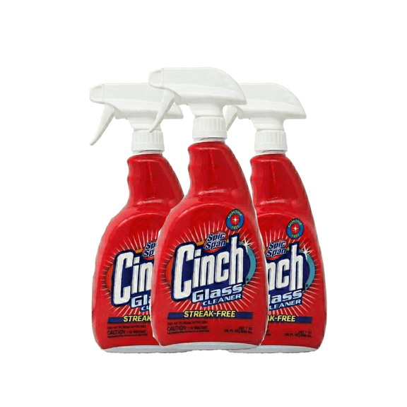 Spic and Span Cinch Glass Cleaner  Streak-Free, 32 oz, Ammonia Formula for Windows & Mirrors 3 Pack