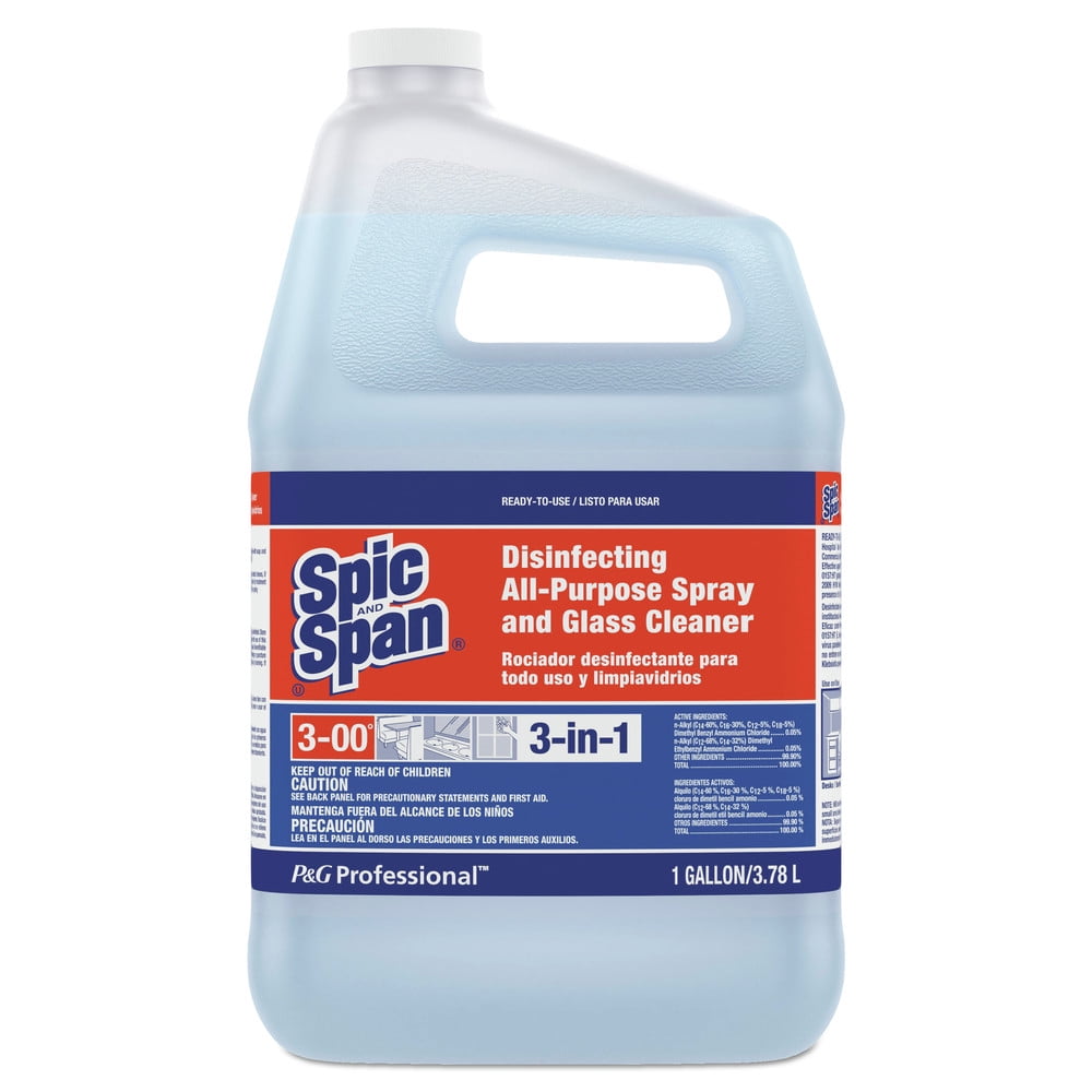 Spic and Span Disinfecting All-Purpose Spray and Glass Cleaner, Fresh  Scent, 1 gal Bottle 