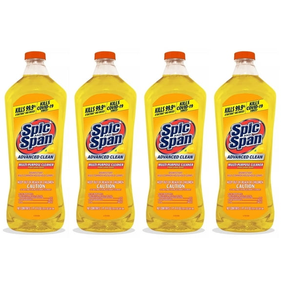 Spic and Span Fresh Lemon Scent Antibacterial Cleaner Refills, 20oz 4 Pack