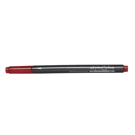 Spica Glitter Pen, Red