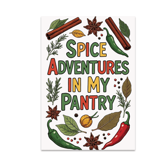 Spice Adventures in My Pantry - Spice Enthusiast - 13x19 Poster Print