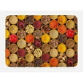 thumbnail image 1 of Spice Bath Mat, Containers Filled with Various Exotic Herbal Ingredients Seasoning in Kitchen Print, Plush Bathroom Decor Mat with Non Slip Backing, 29.5" X 17.5", Multicolor, by Ambesonne, 1 of 2