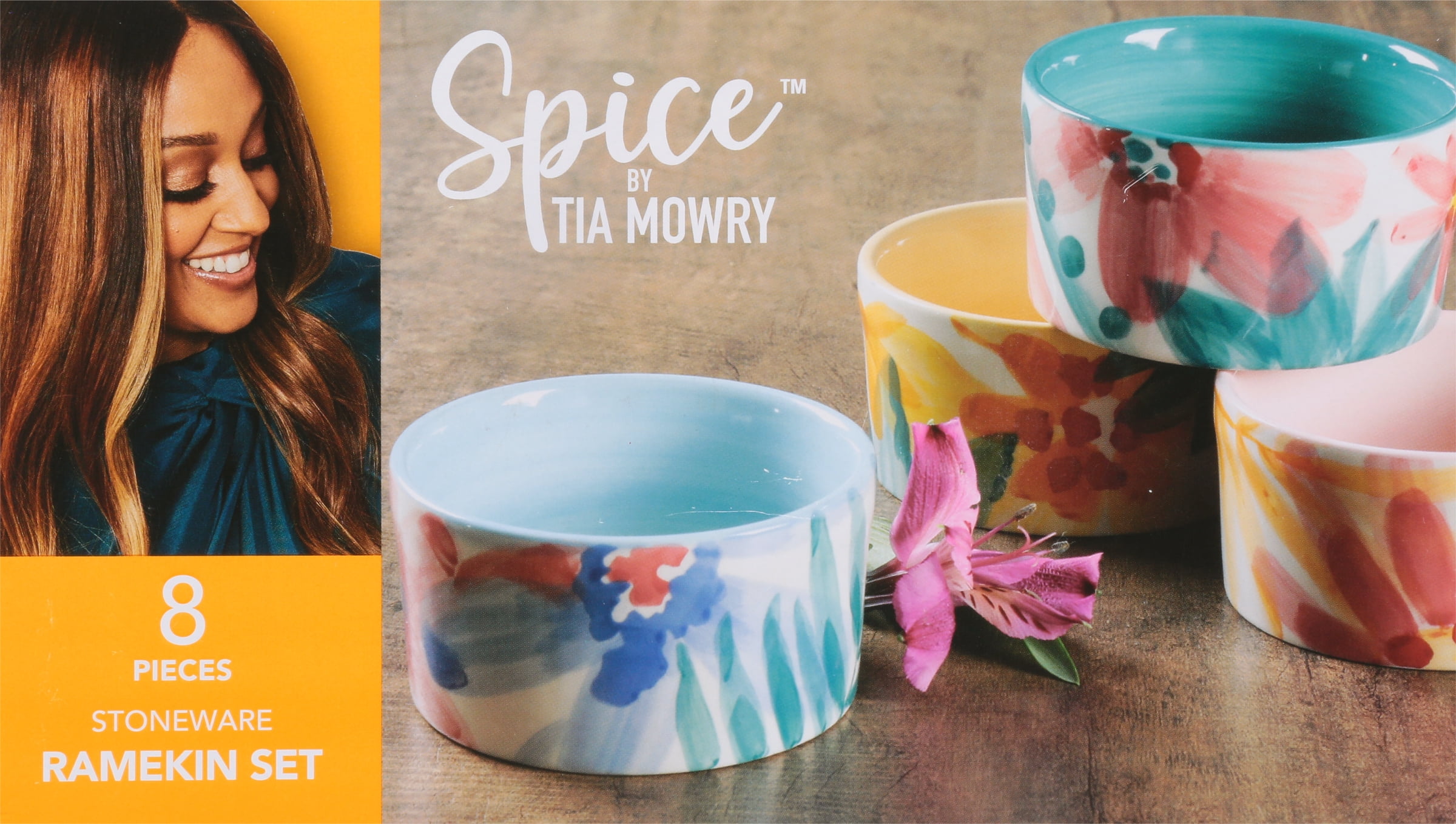 Spice Ramekins Spice By Tia Mowry Goji Blossom 8-Piece Stoneware Ramekin Set, 6.5 Oz ...