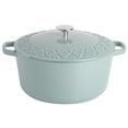 thumbnail image 1 of Spice By Tia Mowry Savory Saffron 6 Quart Enameled Cast Iron Dutch Oven with Lid in Mint, 1 of 11