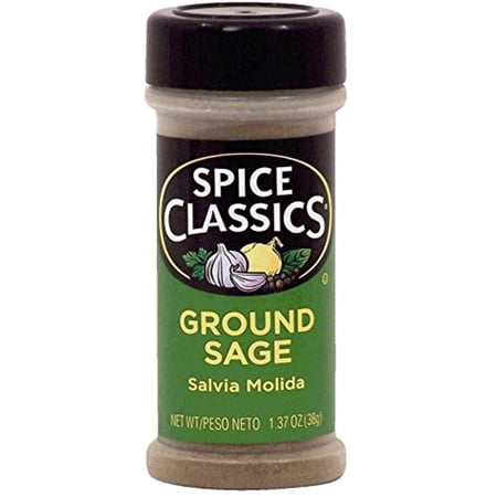 Spice Classics Ground Sage 1.37-Oz., Plastic Shaker