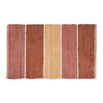 Spice Color Block Cotton Chindi Rug 2x3Ft