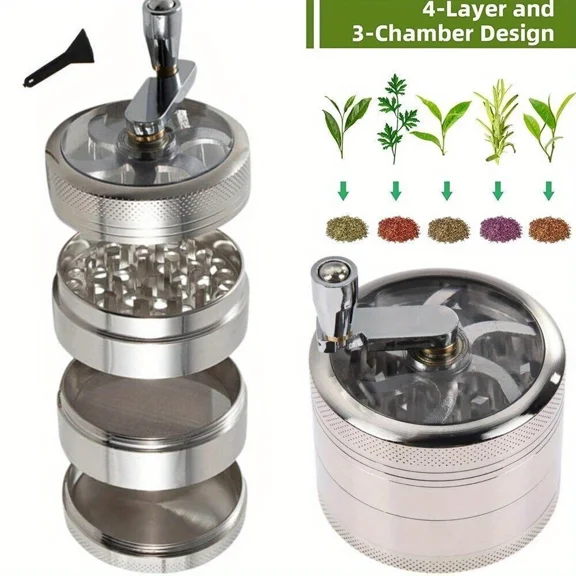 Spice Crusher, Metal Crusher Handle Hand Mill, Elegant Gift for Father Wife Husband, Perfect for Thanksgiving