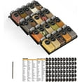 Spice Drawer Organizer with 20 Spice Jars Complete Set for Easy