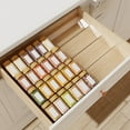 thumbnail image 1 of Spice Drawer Organizer, 4 Tier Clear Acrylic Expandable From 13" to 26" Seasoning Jars Drawer Insert, Kitchen Drawer Spice Rack Tray for Cabinet/Countertop, 1 of 3