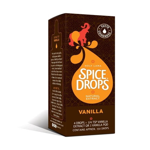 Spice Drops Concentrated Natural Vanilla Extract 5ml, British Import (Pack of 2)