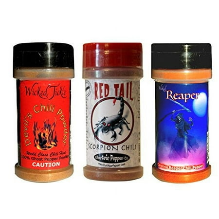 Spice Gift Set Carolina Reaper Chili Powder Ghost Pepper Scorpion Powder 3 Pack