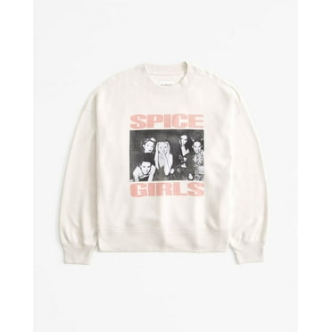 Spice Girls Classic Sunday Crew T-Shirt Crewneck Sweatshirt, Size S, Tee White New