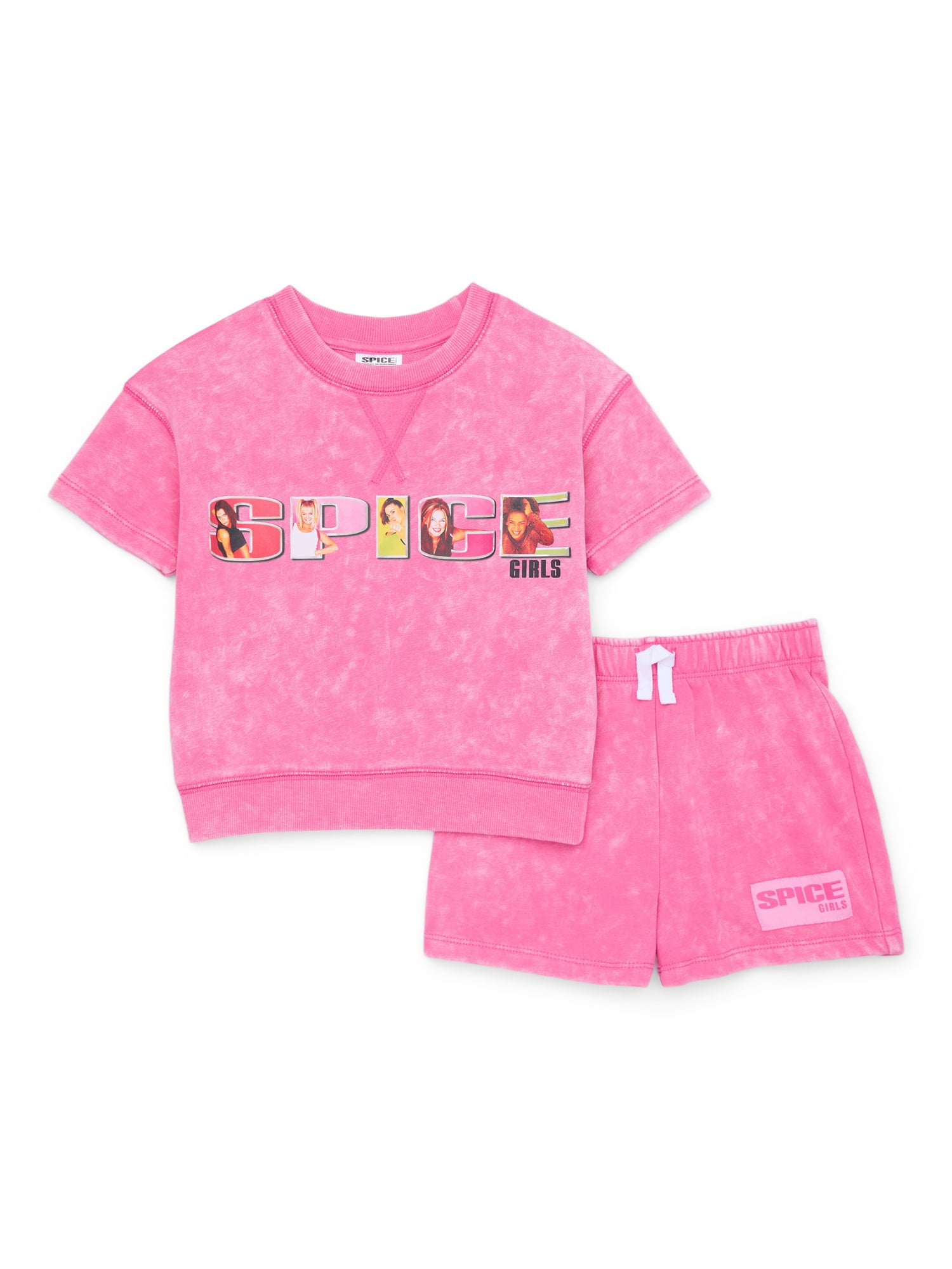 Spice Girls Toddler Girls Short-Sleeve Sweatshirt and Shorts Set, 2-Piece, Sizes 12M-5T