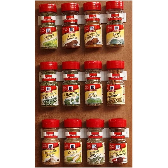 Bellemain Set of 3 Spice Rack Gripper Clip Strips Seasoning Organizer for Home and Kitchen