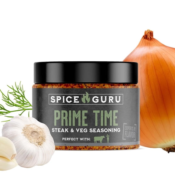 Spice Guru Prime Time BBQ Rub-Steak Seasoning - Seasoning for Cooking and Grilling