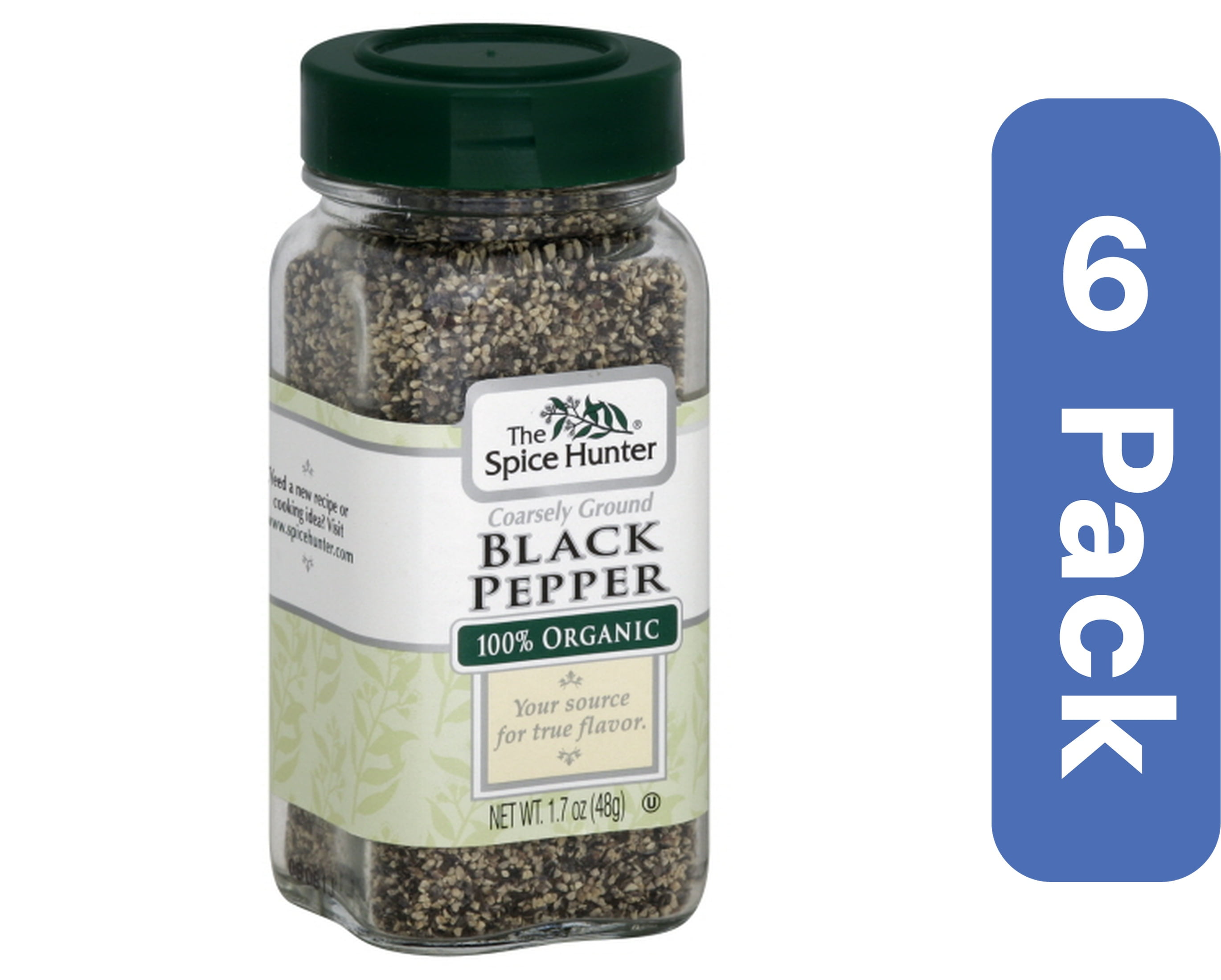 Spice Hunter Ground Pepper Medium Organic 1.7 oz (Pack of 6)