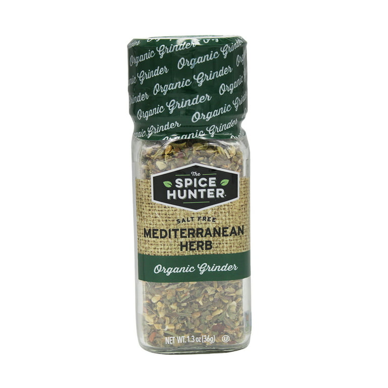 Spice Hunter Organic Mediterranean Herb Grinder with Twist Cap (1.3 ozs)