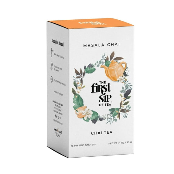Spice Hut - Masala Chai Black Tea, Unsweetened Indian Spiced Tea - 16 Tea Bags