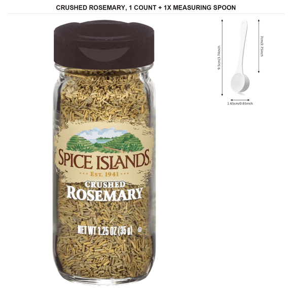 Spice Islands Crushed Rosemary, 1.25 oz with 1x Measuring Spoon