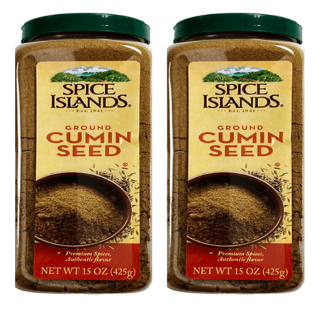 Spice Islands Ground Cumin Seed Herb Premium Authentic Flavor, 15 Ounce Pack of 2