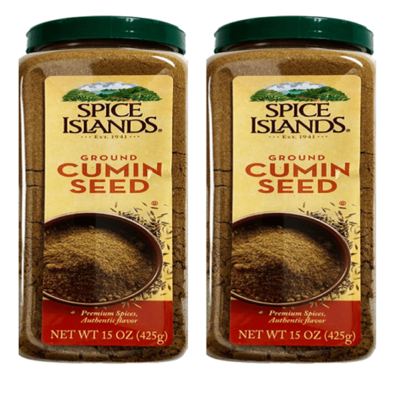 Spice Islands Ground Cumin Seed Herb Premium Authentic Flavor, 15 Ounce Pack of 2