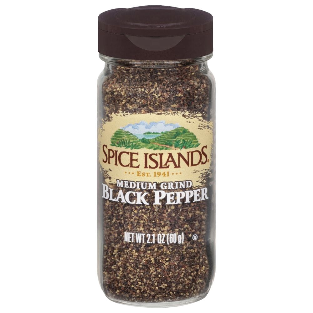Spice Islands Medium Grind Black Pepper, Kosher 2.1 oz - Pack of 2