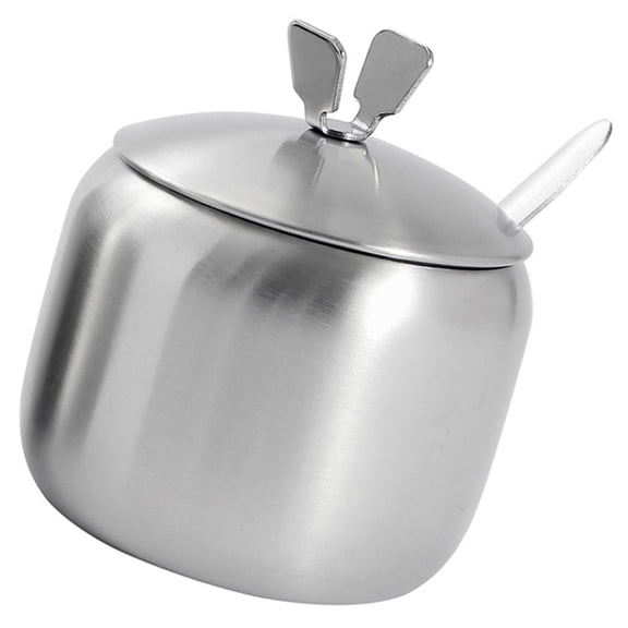 Spice Jar Kitchen Storage Jars Stainless Steel Canisters Bacon Oil Keeper Salt Shaker Metal Container with Lid